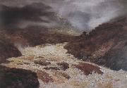 Peter Graham Spate in the Highlands oil painting artist